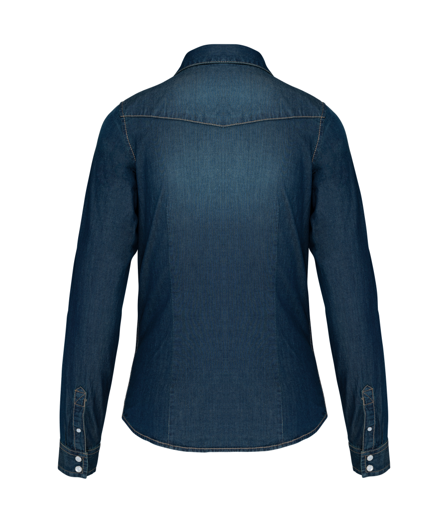 Chemise denim manches longues femme