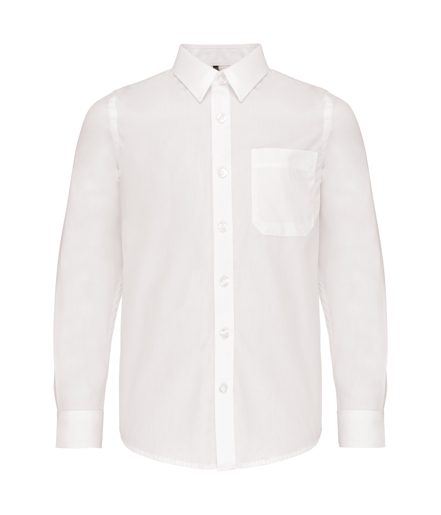Chemise popeline manches longues enfant