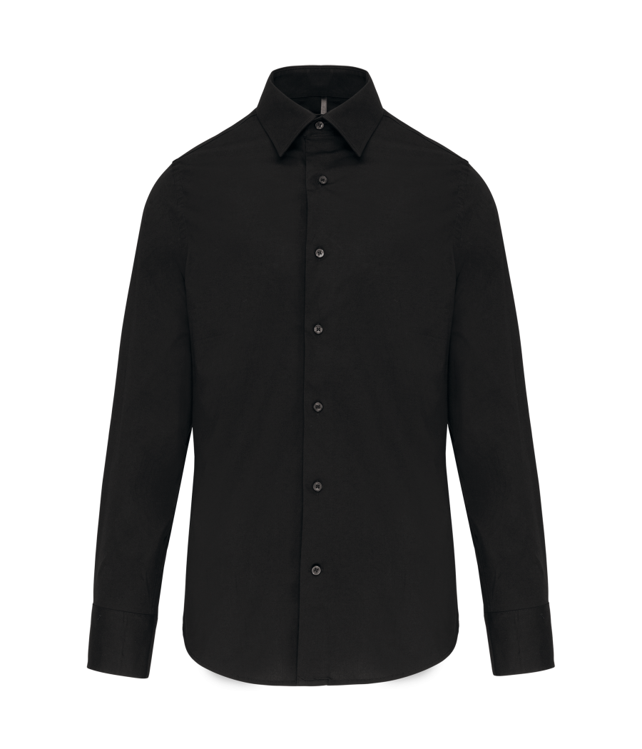 Chemise coton / élasthanne manches longues homme
