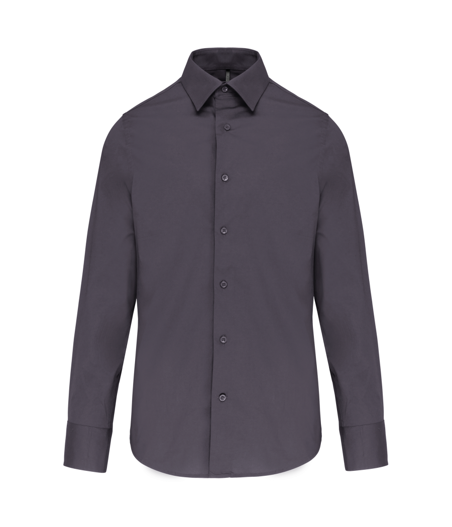 Chemise coton / élasthanne manches longues homme