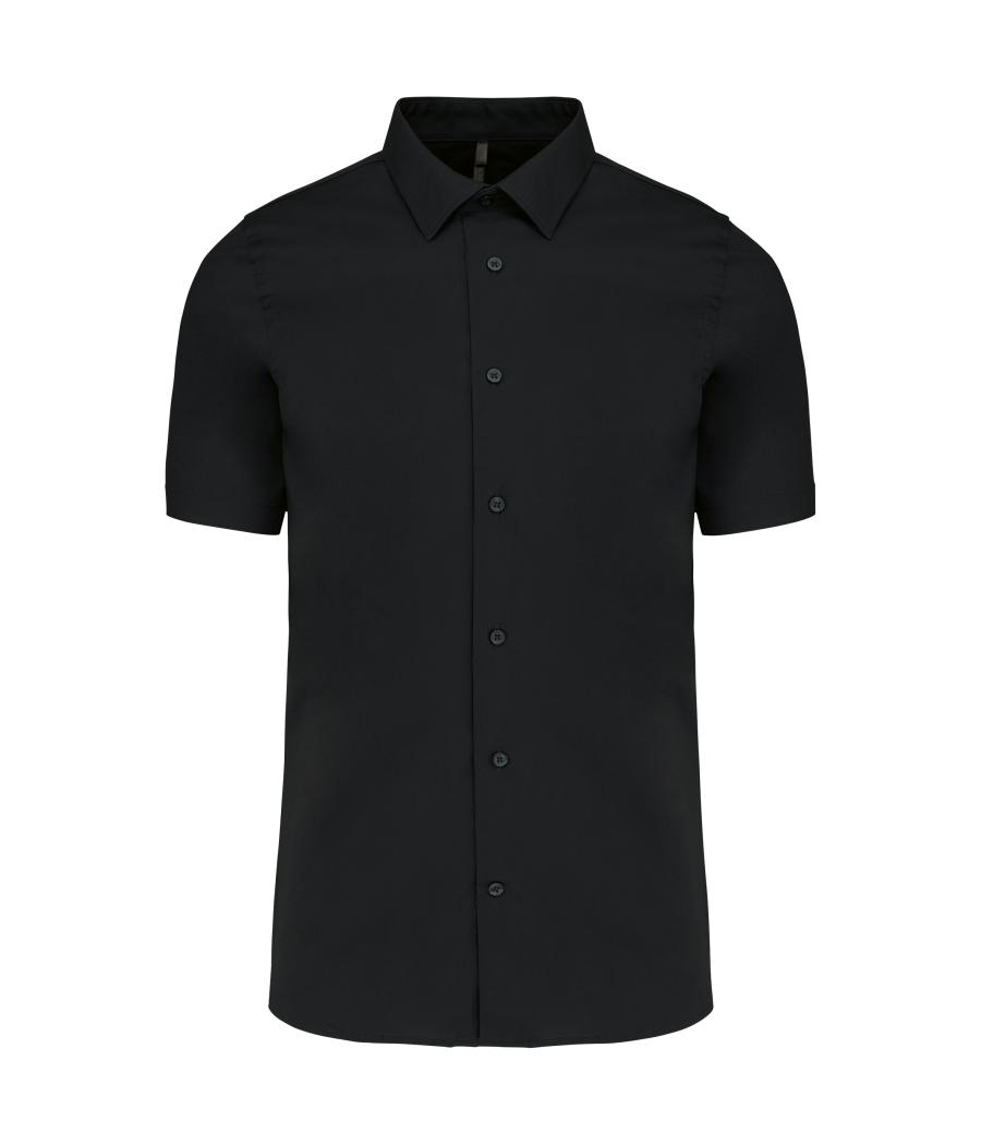 Chemise coton / élasthanne manches courtes