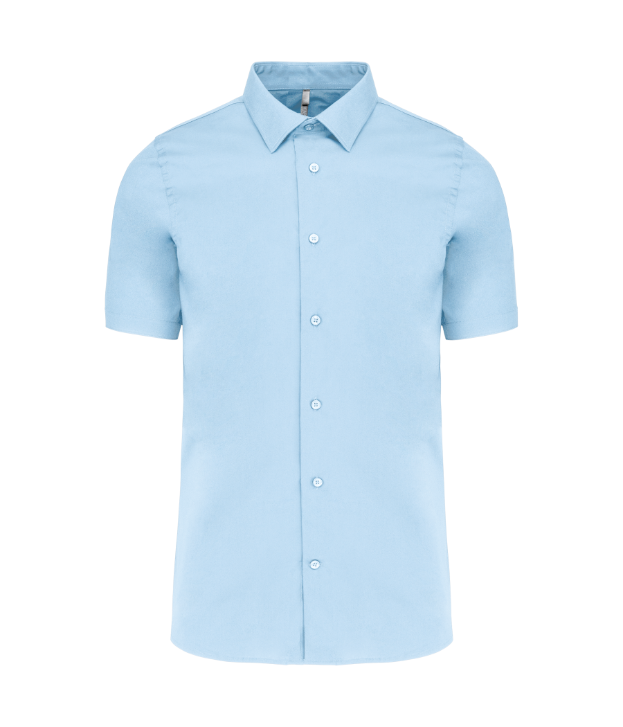 Chemise coton / élasthanne manches courtes