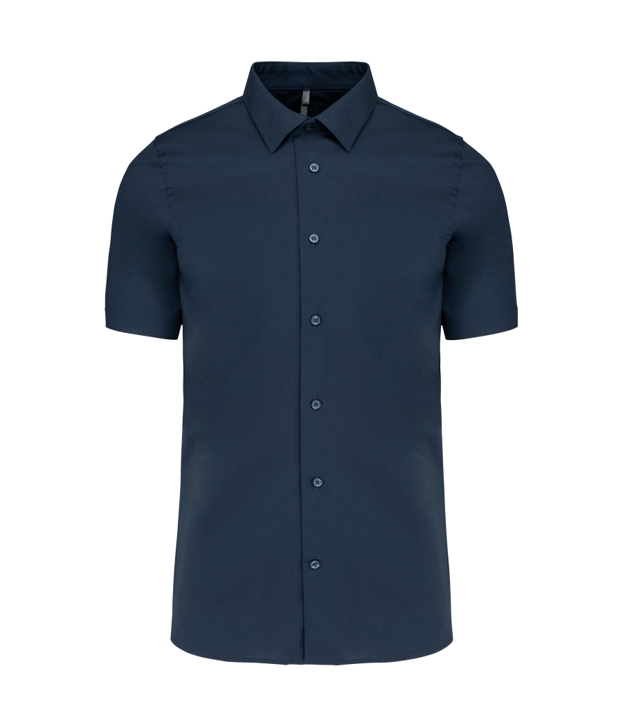 Chemise coton / élasthanne manches courtes