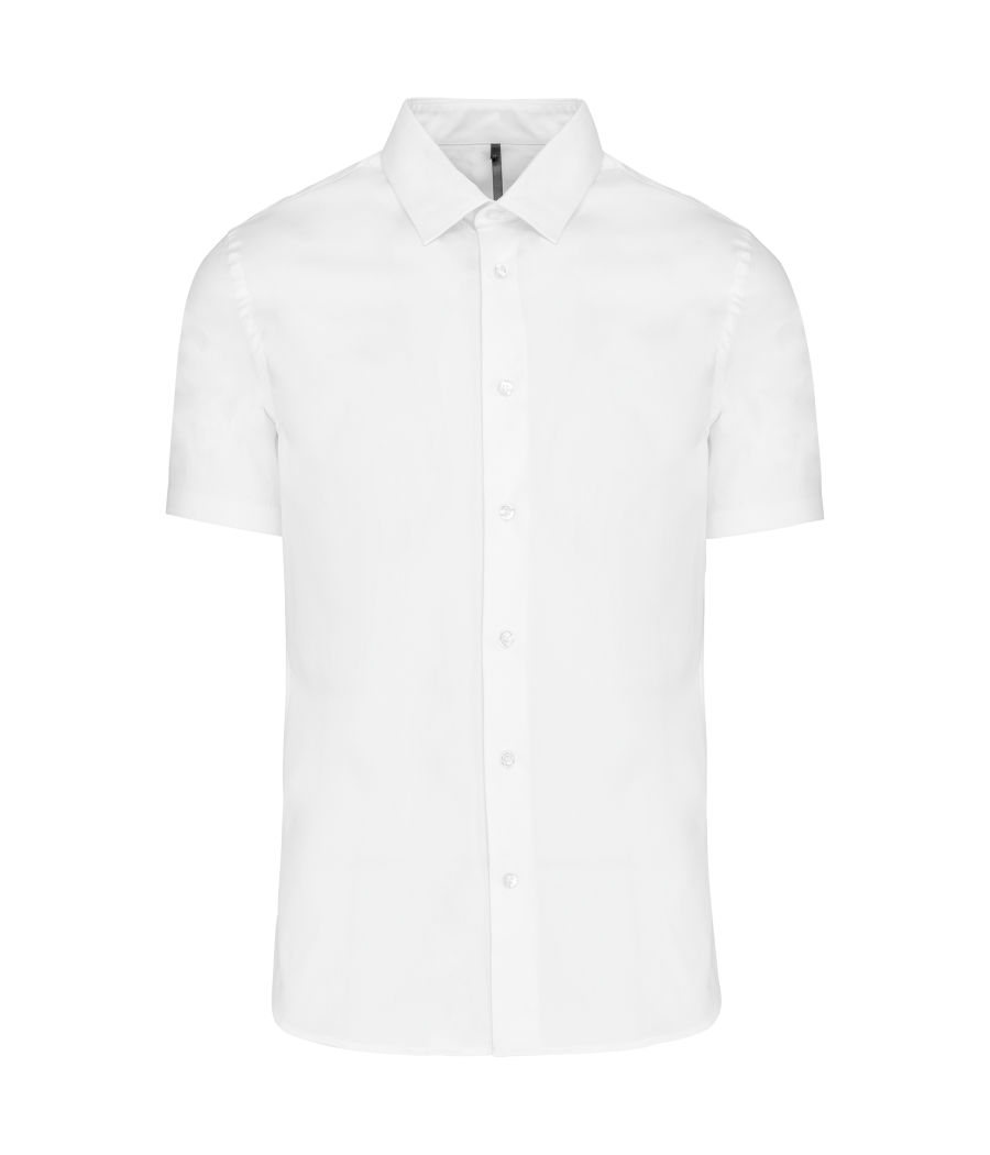 Chemise coton / élasthanne manches courtes