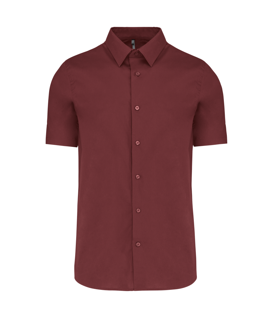 Chemise coton / élasthanne manches courtes