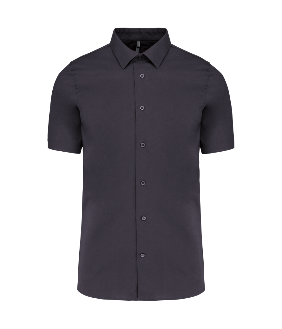 Chemise coton / élasthanne manches courtes