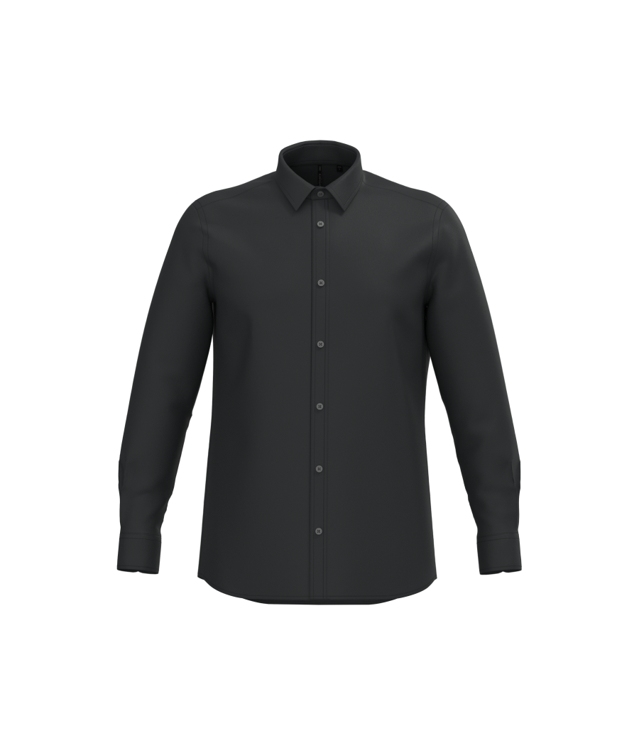 Chemise popeline polycoton sans poche entretien facile homme