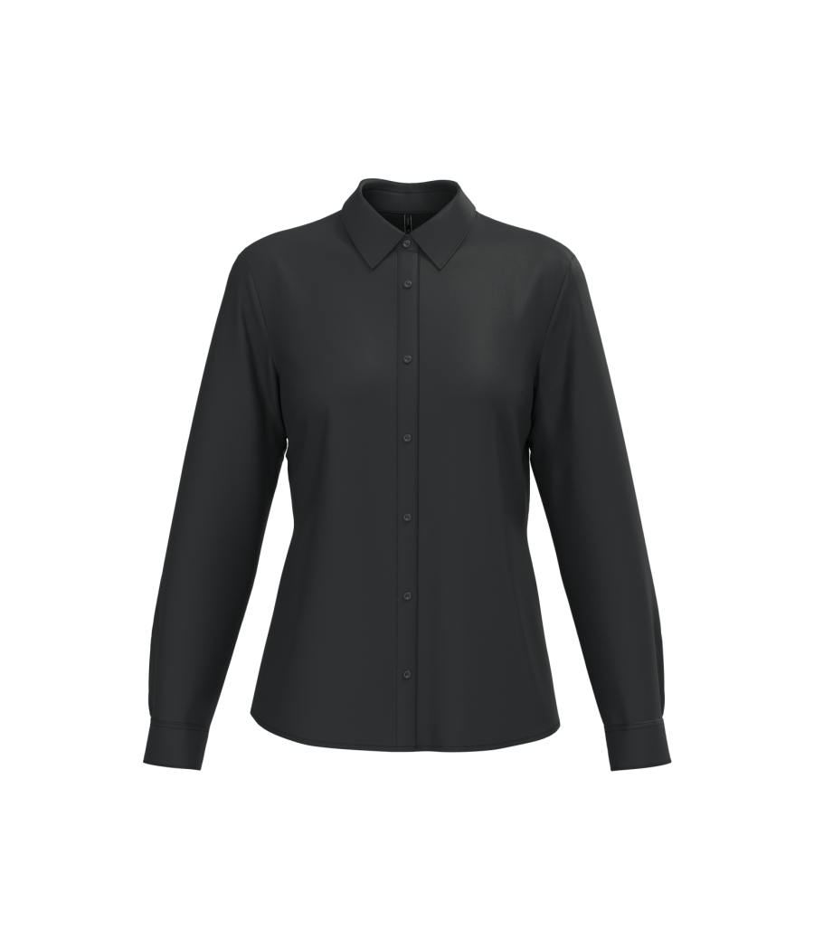 Chemise popeline polycoton sans poche entretien facile femme