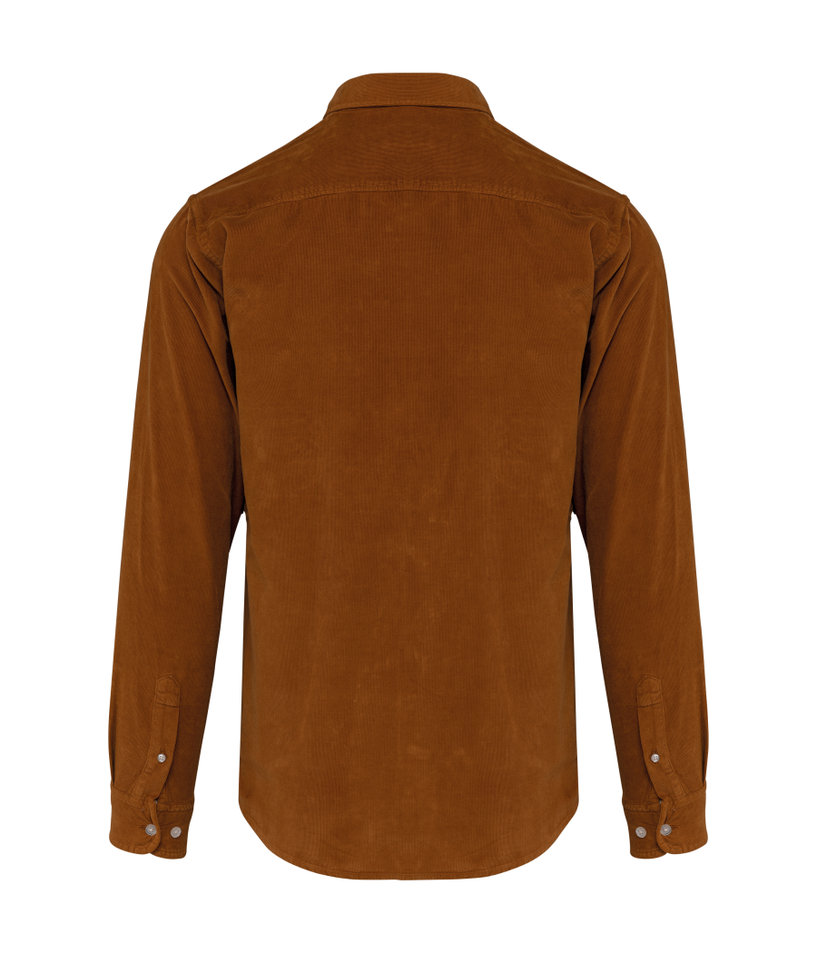 Chemise manches longues en velours homme