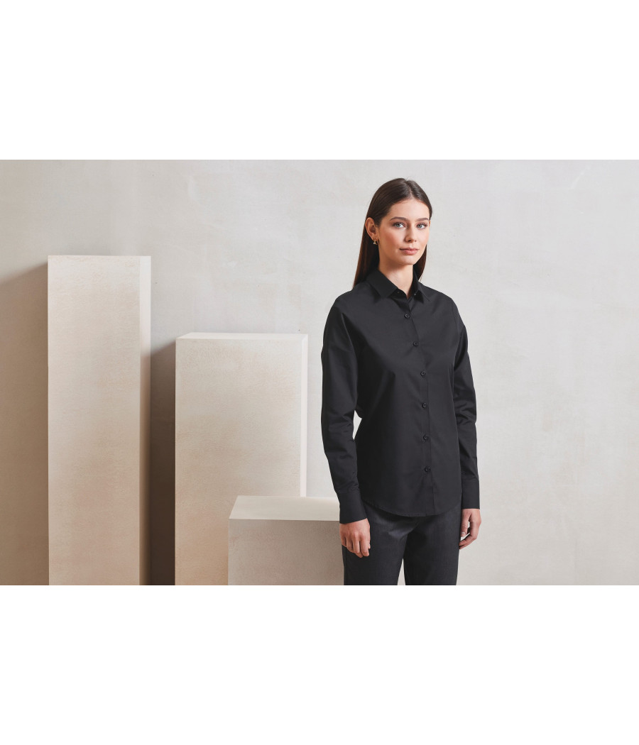 Chemise popeline RECYCLIGHT à manches longues pour femme
