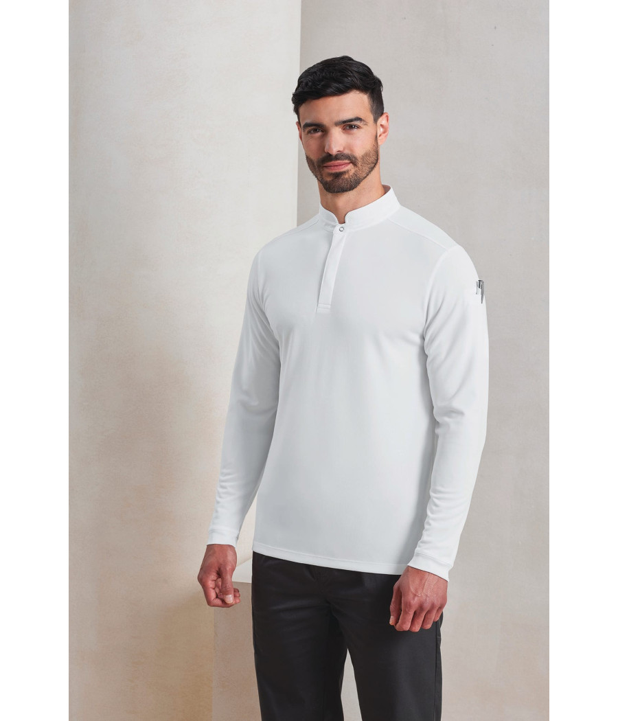 Polo de cuisinier Coolchecker Essential à manches longues