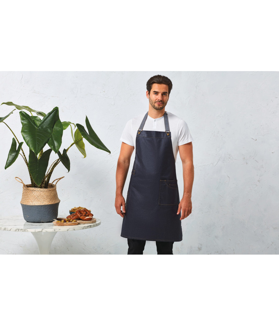 Tablier "effet ciré" à bavette "District"