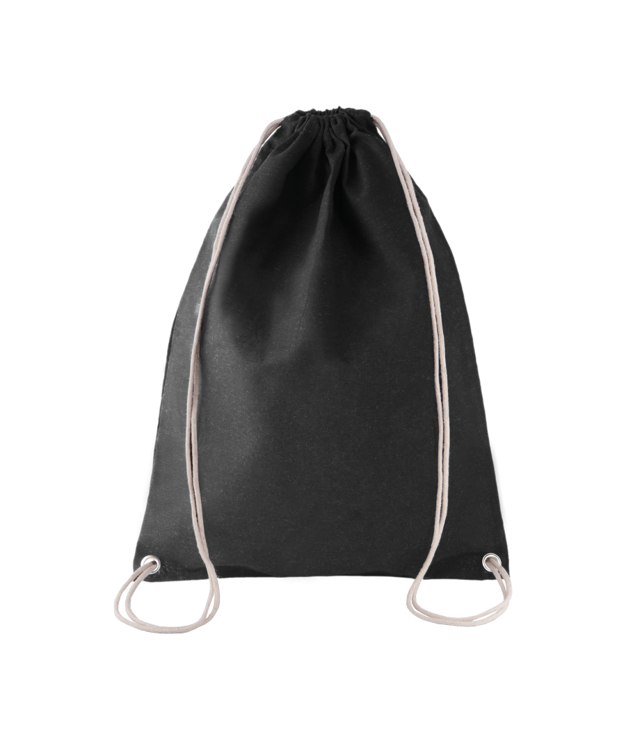 Sac à dos en coton avec cordelettes