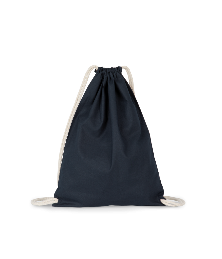 Sac à dos en coton bio avec cordelettes