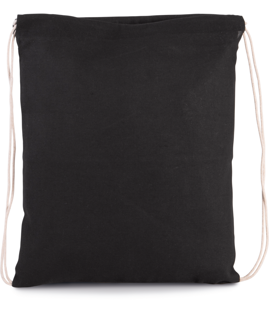 Petit sac à dos en coton bio avec cordelettes