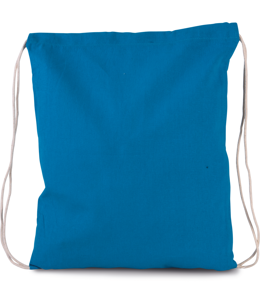 Petit sac à dos en coton bio avec cordelettes