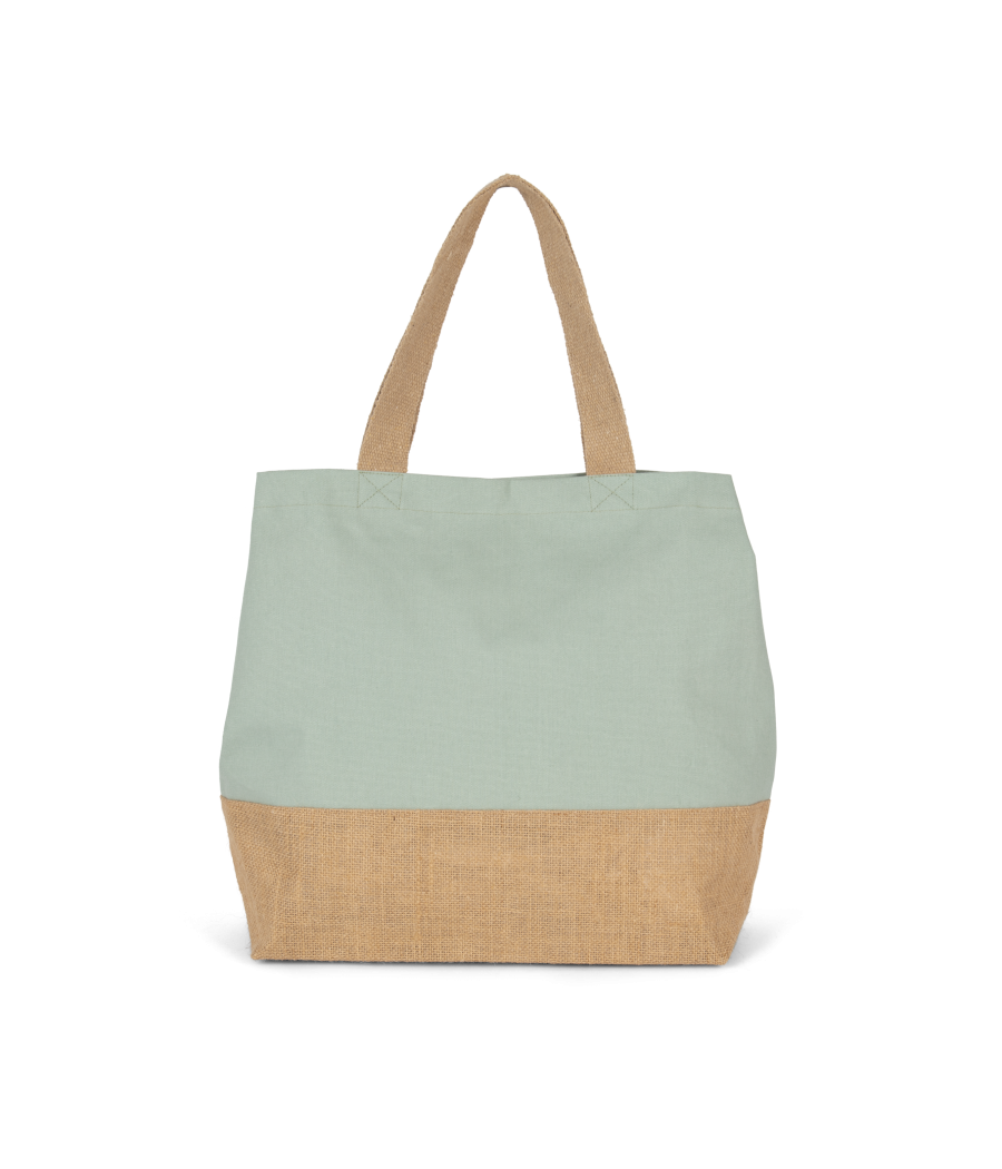 Sac shopping en toiles de coton et jute