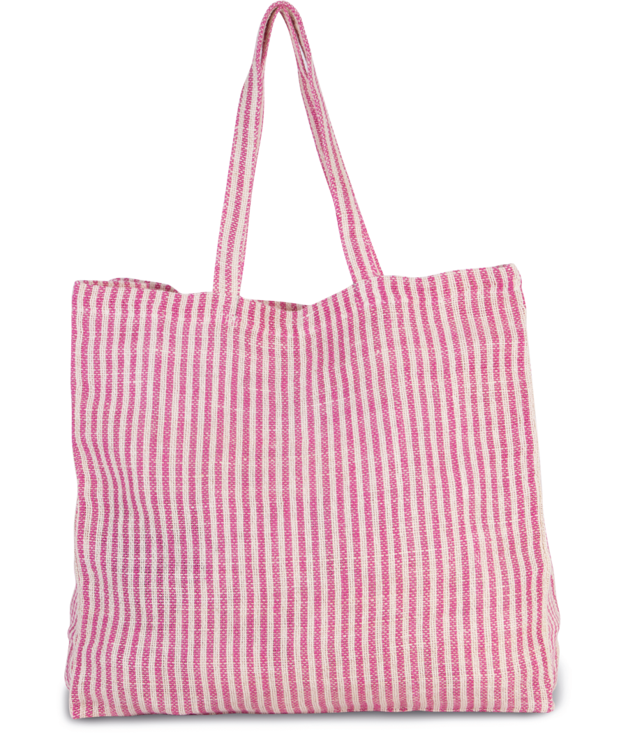 Sac shopping à rayures en juco