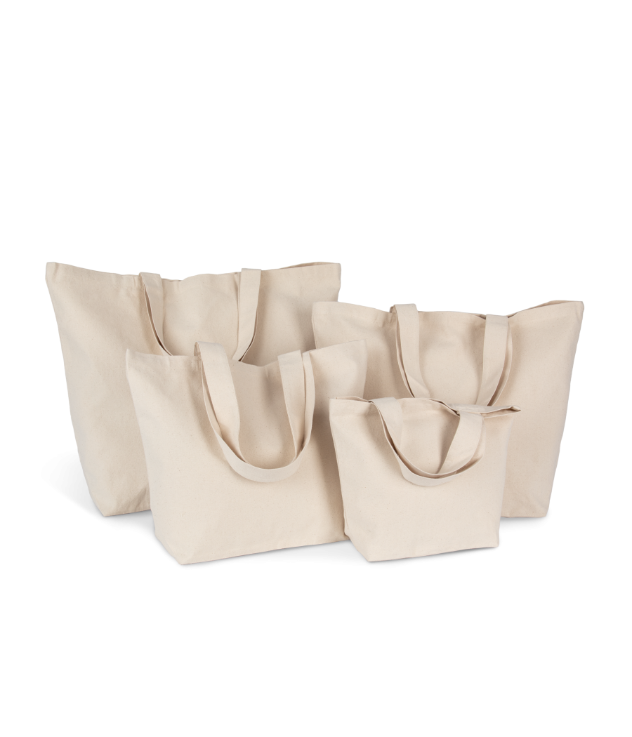 Sacs shopping à soufflet, disponibles en différentes tailles