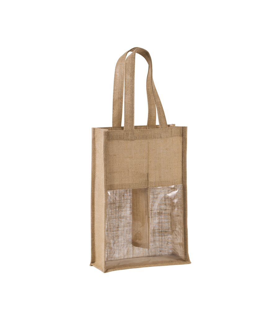 Sac porte-bouteilles en jute