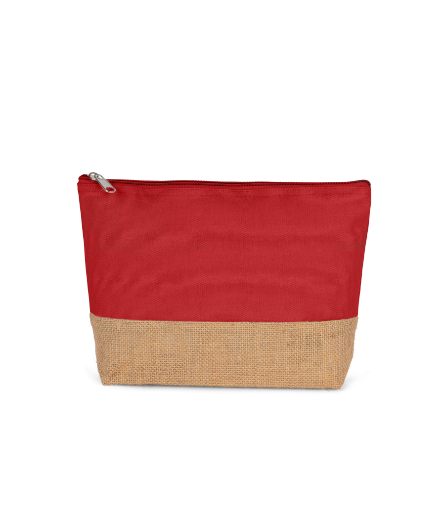 Pochette en toiles de coton et jute