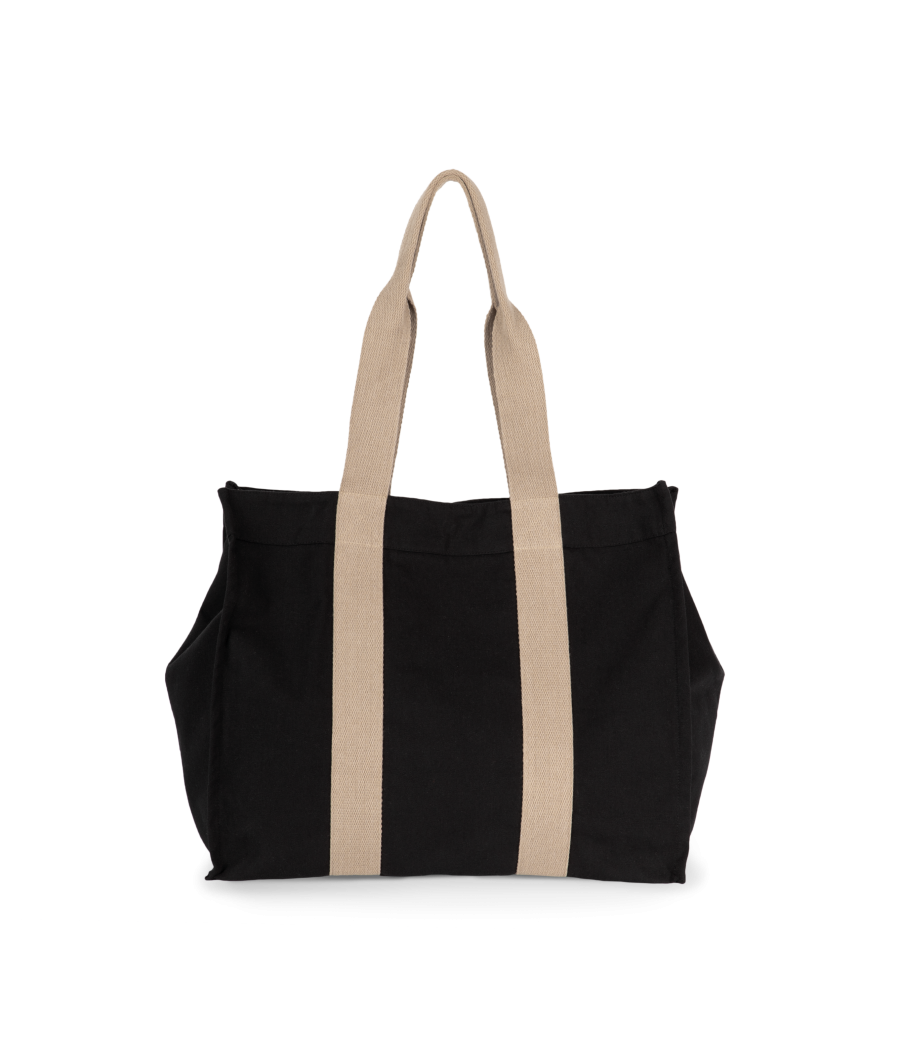 Grand sac shopping à soufflet recyclé