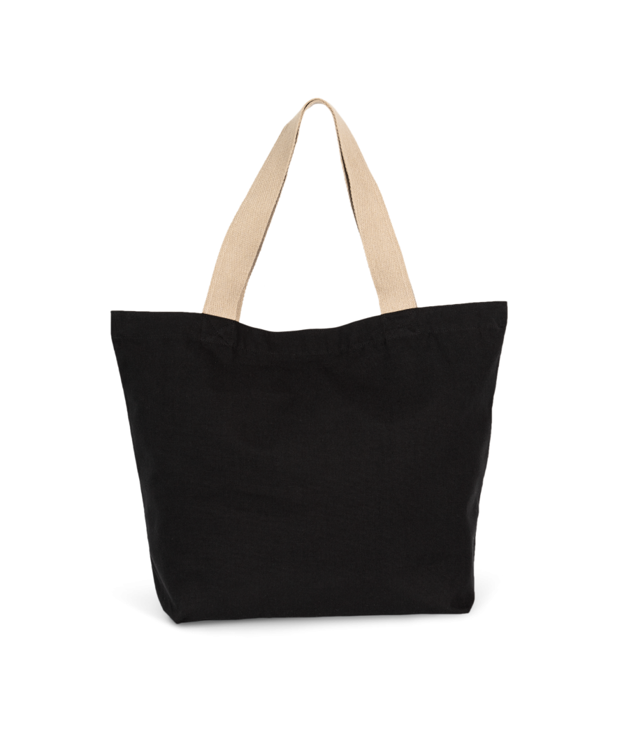 Grand sac shopping recyclé à fond plat
