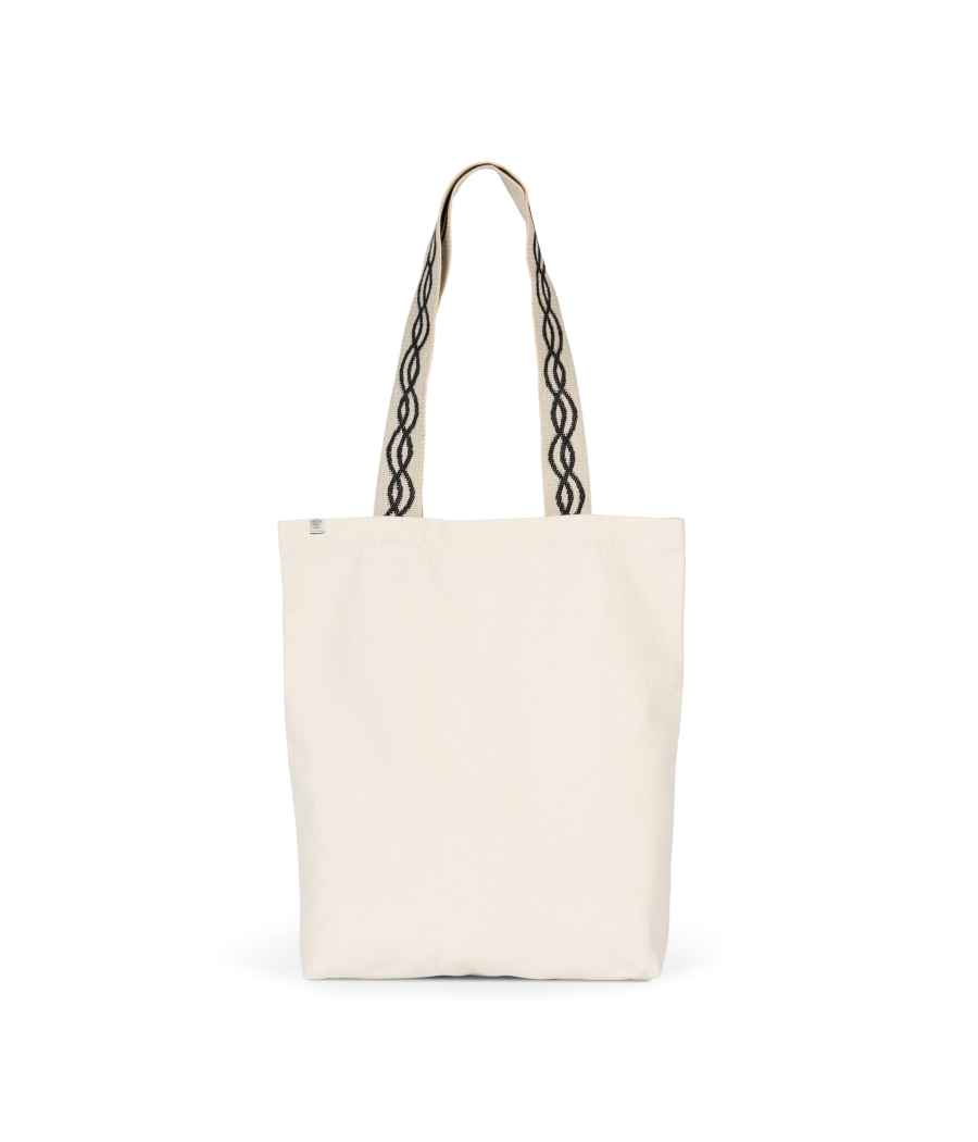Sac shopping recyclé à fond plat