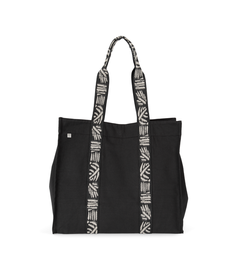 Grand sac shopping recyclé à soufflet