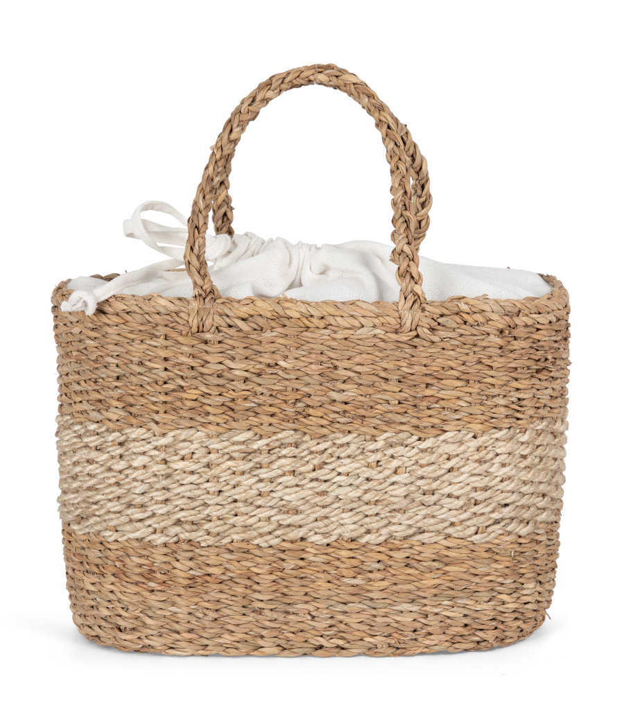 Sac panier en jute et jonc de mer