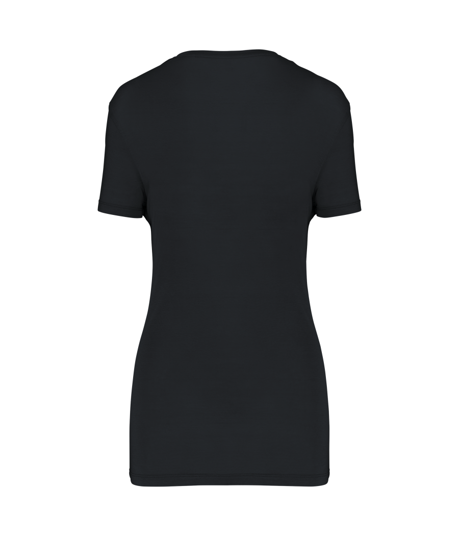 T-shirt Lyocell TENCEL™ col V manches courtes femme