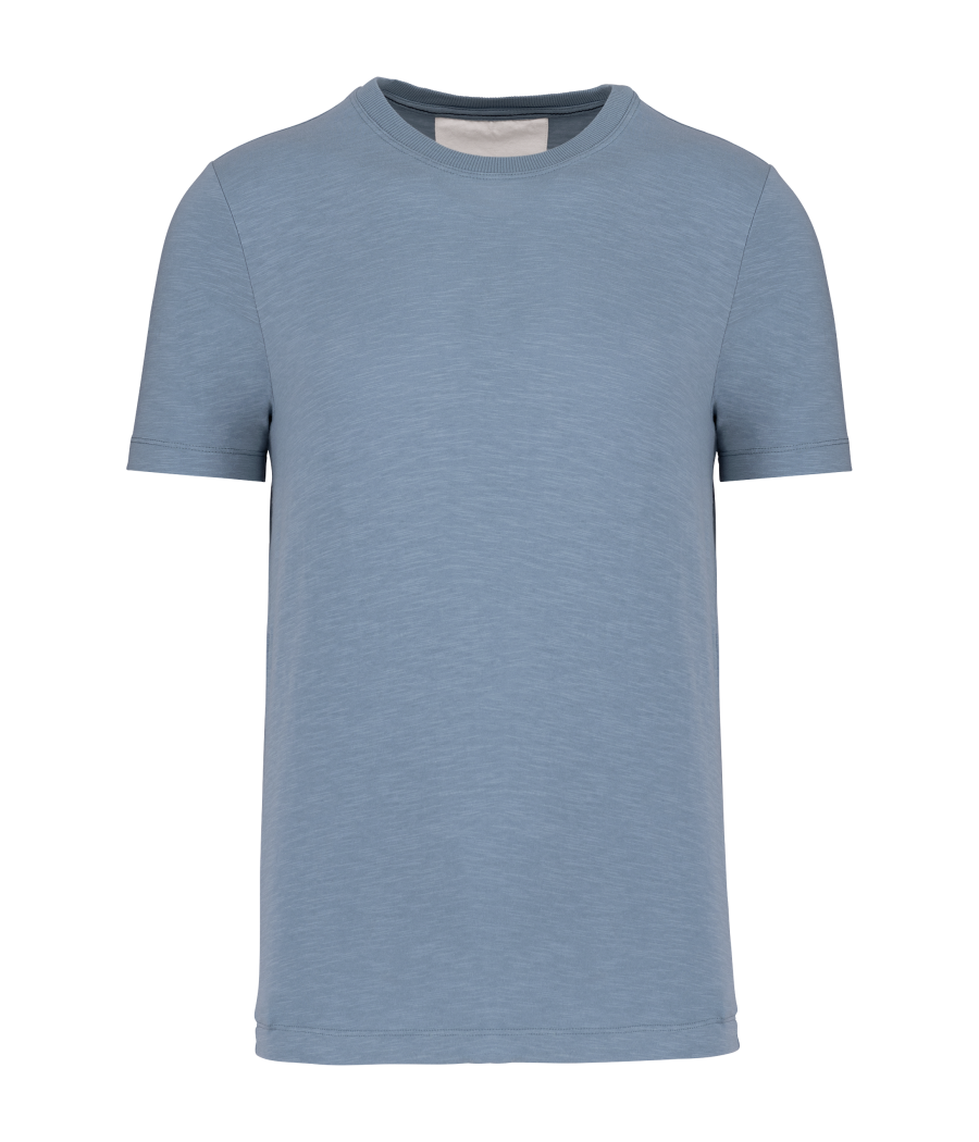T-shirt slub écoresponsable col rond manches courtes homme