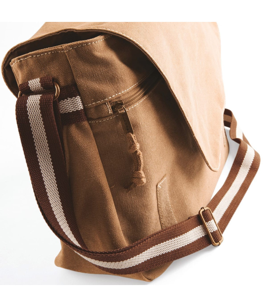 Sac courrier vintage en toile
