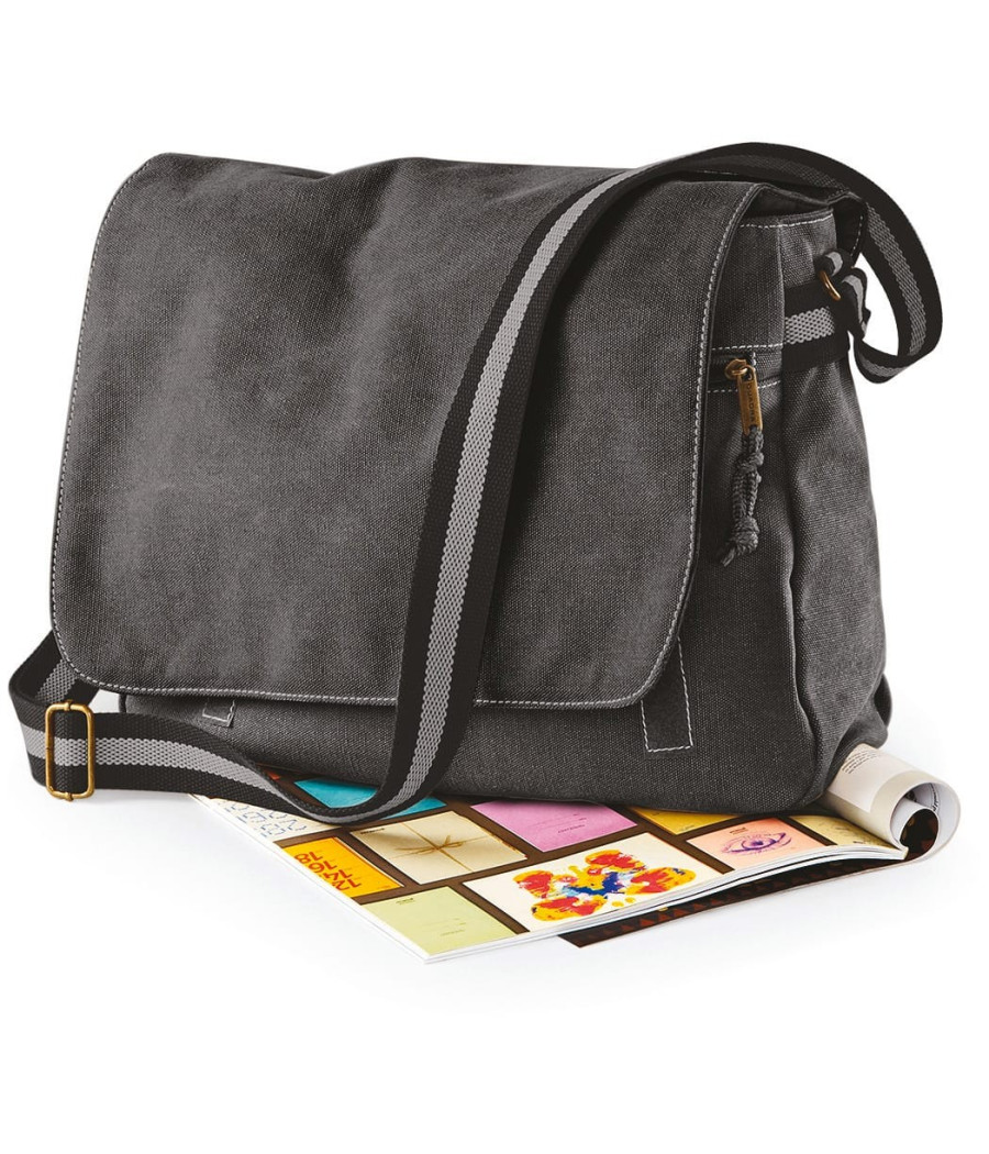 Sac courrier vintage en toile