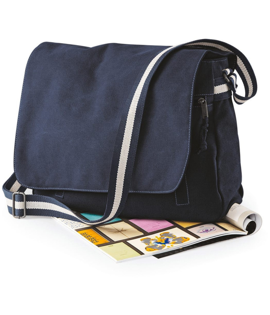 Sac courrier vintage en toile