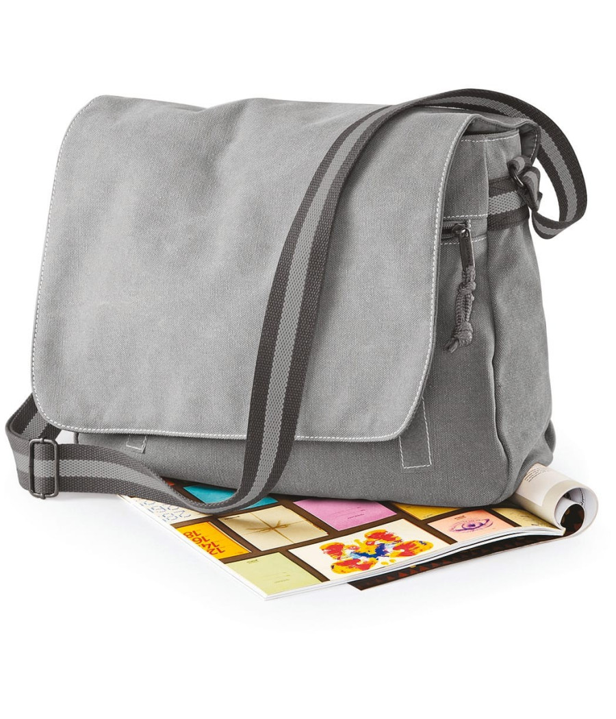 Sac courrier vintage en toile