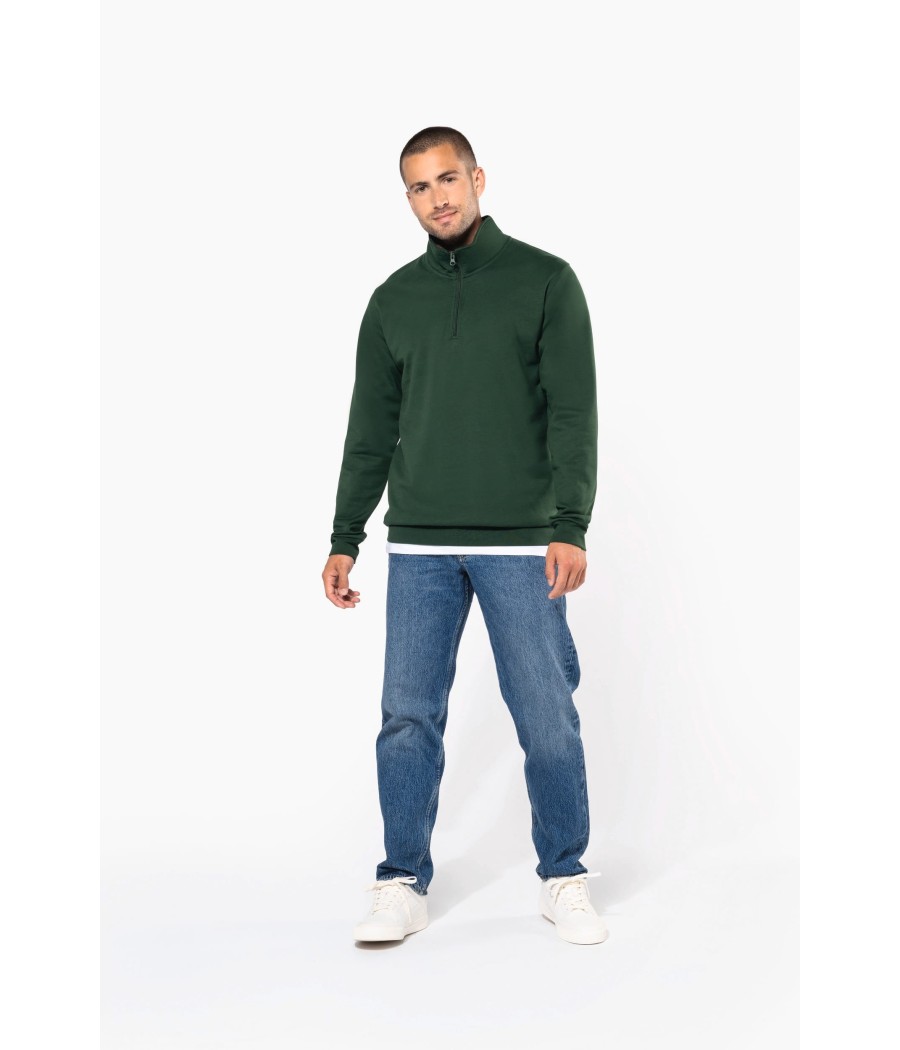 Sweat-shirt col zippé homme